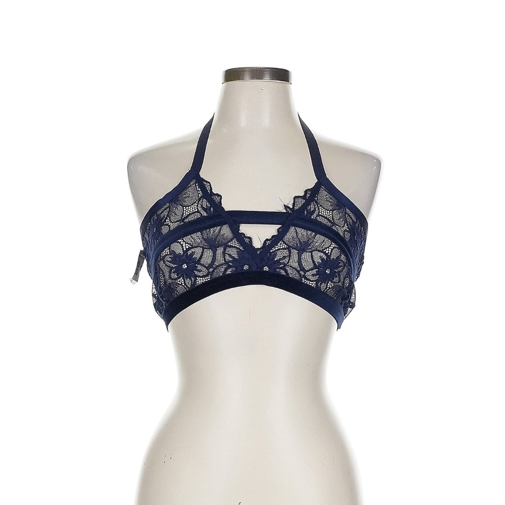 Elegant Navy Lace Bralette